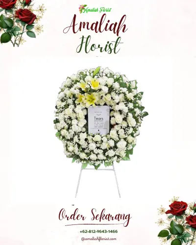 Krans Bunga Duka Cita di Crowne Plaza Bandung