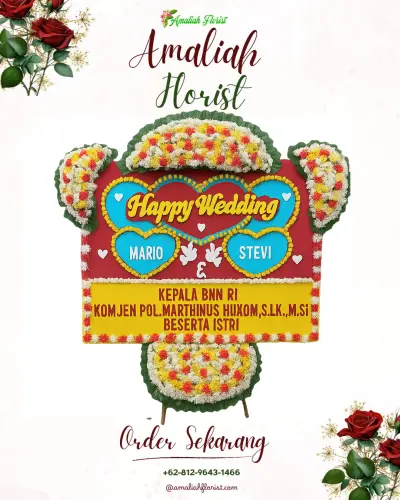 Karangan Papan Bunga Pernikahan di Crowne Plaza Bandung